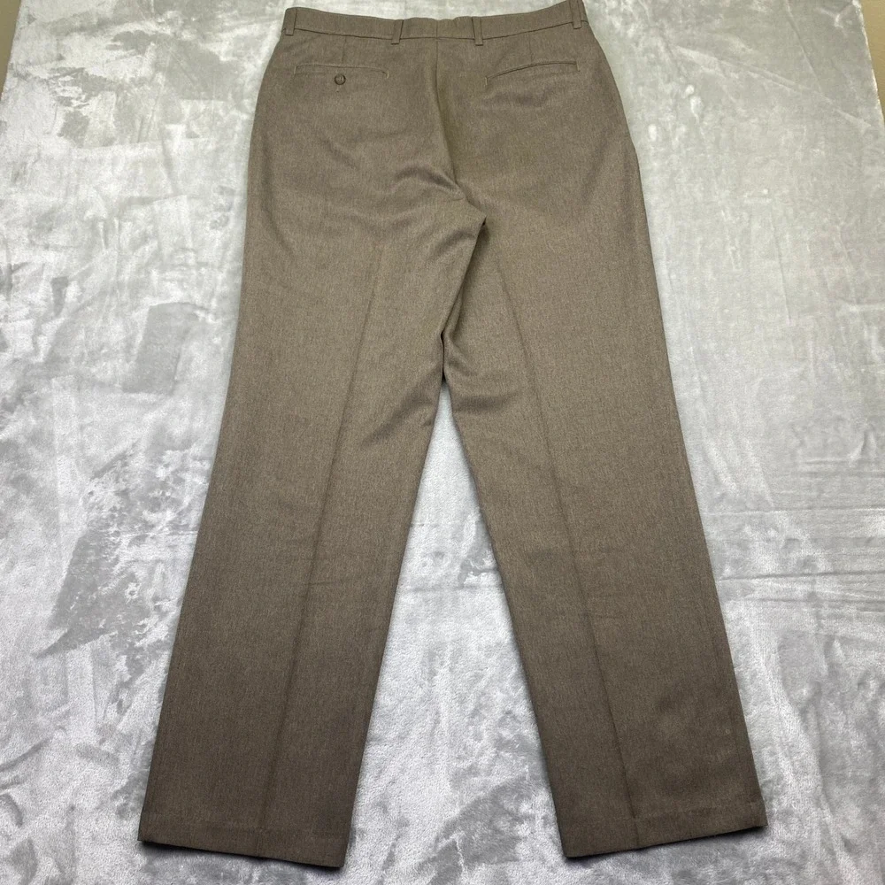VTG Levi's Action Slacks Flat Front Dress Pants Brown Sz 36 Fits 34